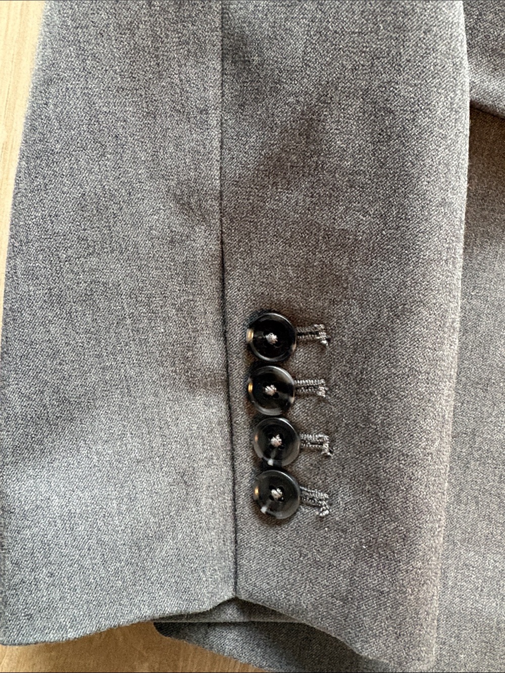 OAK + FORT - Classic Grey Women's Blazer - Tailored Single-Button Jacket - Picture 3 of 4
